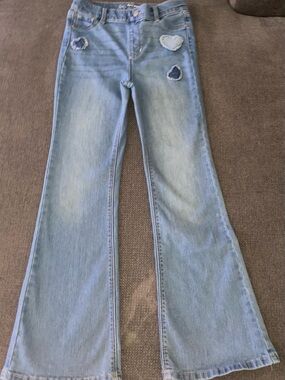 Wonder Nation Girls Flare Jeggings with Hearts Size 10-12 New